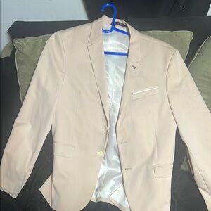 Zara Cream Sport Coat with Classic Notched Lapels